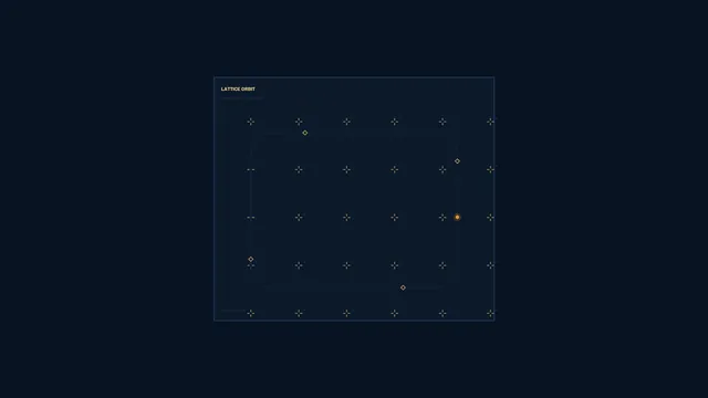 Futuristic Lattice Orbit Tracking HUD Grid 4K Wallpaper