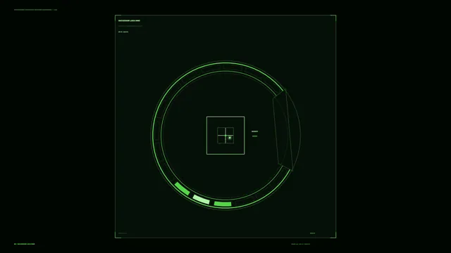 Green Circular Tracking HUD Interface 4K Wallpaper