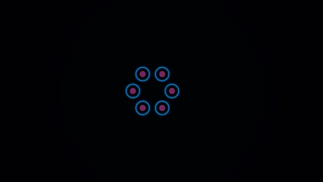 Minimal Cyan and Violet Six-Node HUD Interface 4K Wallpaper