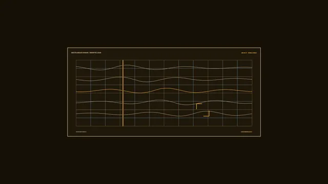Rectilinear Sonar Telemetry HUD with Waveform Grid