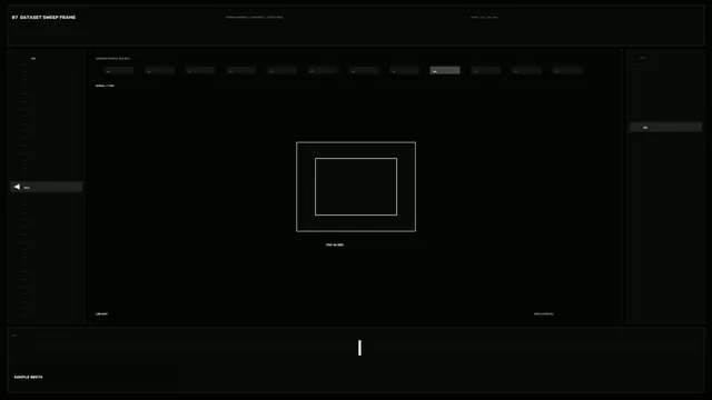 Sci-Fi Telemetry HUD with Framed Display and Calibration Scale 4K Wallpaper