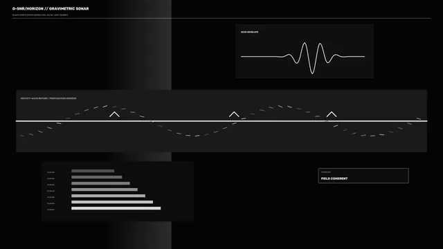 Monochrome Gravimetric Sonar HUD Interface 4K Wallpaper