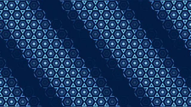 Blue Hexagonal and Triangular Lattice Pattern