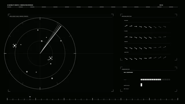 Monochrome Circular Telemetry HUD Dashboard 4K Wallpaper