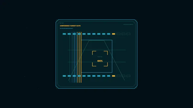 4K Sci-Fi Confidence Target Gate HUD Wallpaper