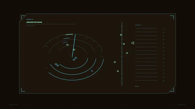 Sci-Fi Radar Telemetry HUD Interface 4K Wallpaper