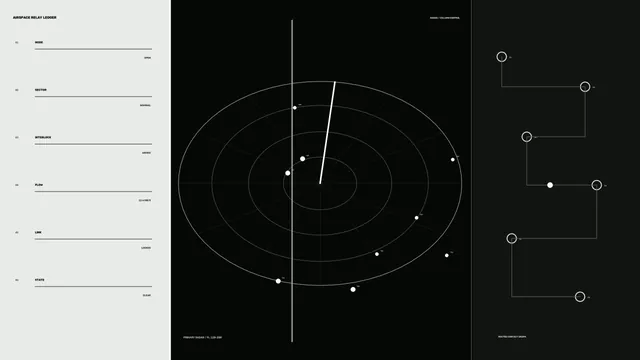 Fictional Airspace Radar HUD 4K Wallpaper