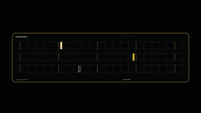 Gate Index Rails Status HUD 4K Sci-Fi Wallpaper