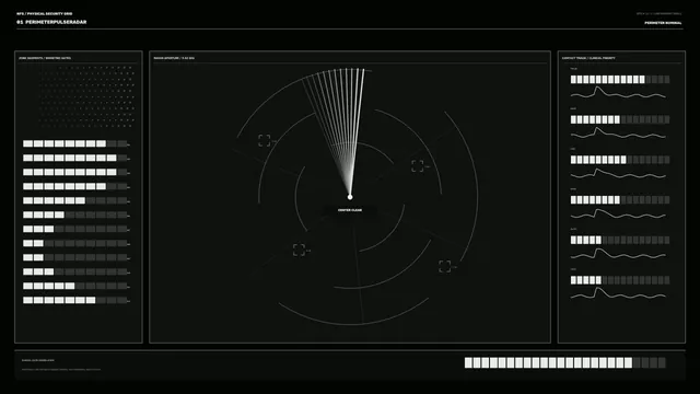 Sci-Fi Facility Security Radar HUD 4K Wallpaper