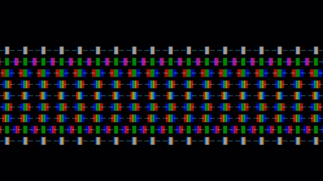 Colorful Geometric Grid with Multicolor Rectangular Bars on Black