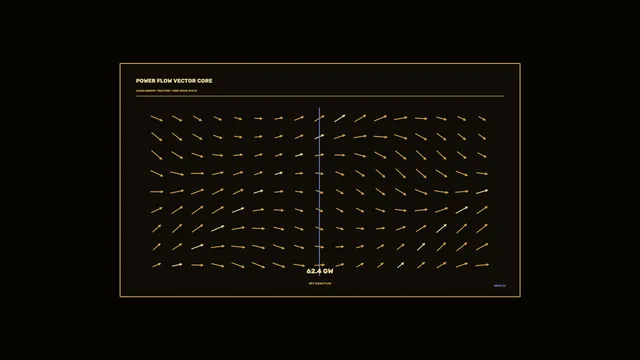 Power Flow Vector Core HUD 4K Sci-Fi Wallpaper