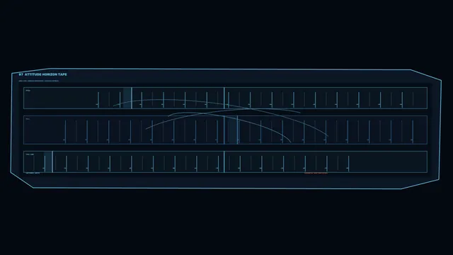 Attitude Horizon Tape HUD 4K Sci-Fi Wallpaper