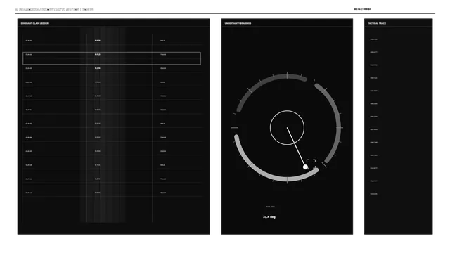 Uncertainty Gauge and Telemetry HUD Dashboard 4K Wallpaper