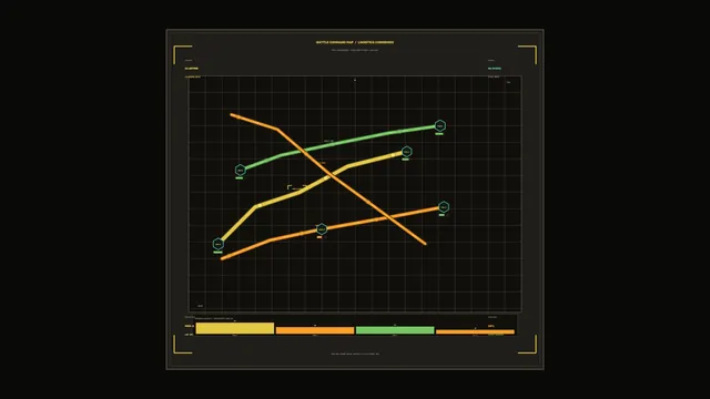 Sci-Fi Logistics Corridor Map HUD Dashboard 4K Wallpaper