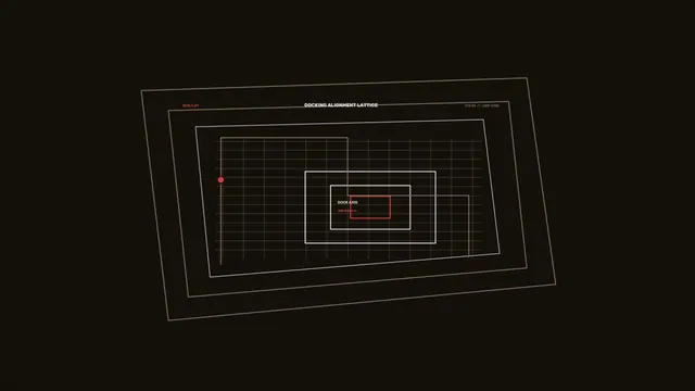 Futuristic Spacecraft Docking Alignment HUD 4K Wallpaper
