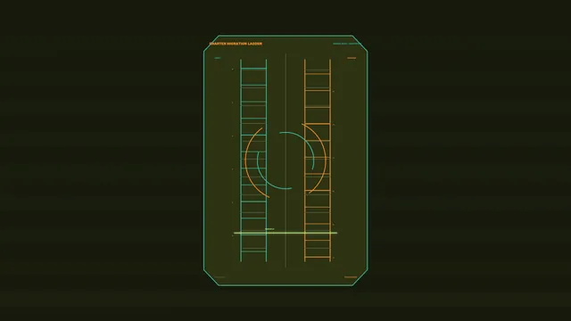 Futuristic Telemetry Ladder Scale HUD 4K Wallpaper