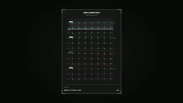 Core Ladder Field Compute Telemetry HUD Grid 4K Wallpaper