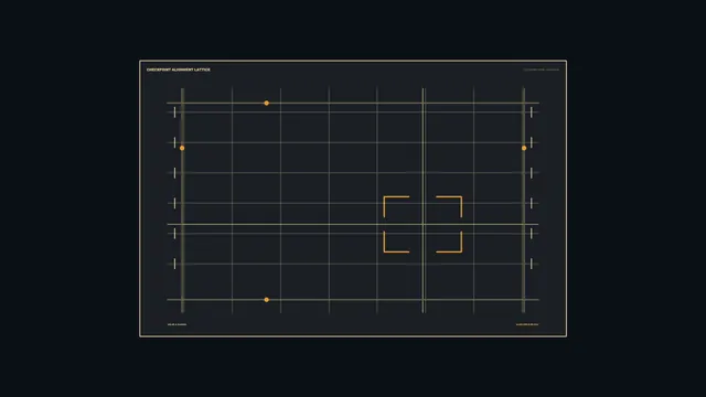 Sci-Fi HUD Alignment Grid with Orange Target Brackets 4K Wallpaper