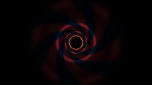 Red and Blue Circular Scanner HUD Wallpaper