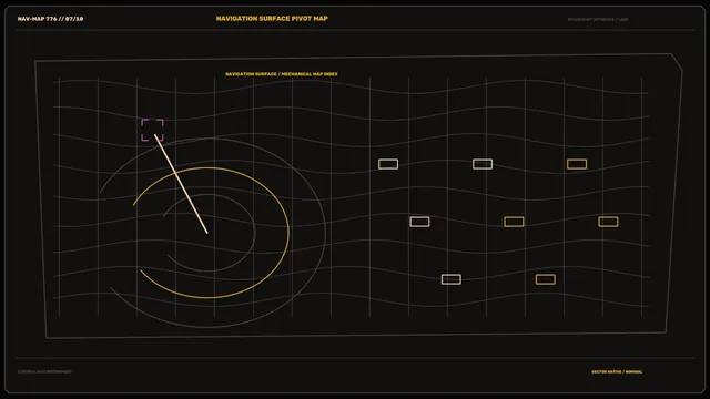 Sci-Fi Navigation Surface HUD Map 4K Wallpaper