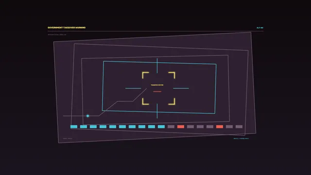 Futuristic Transfer Vector HUD Dashboard in Cyan and Yellow, 4K Wallpaper