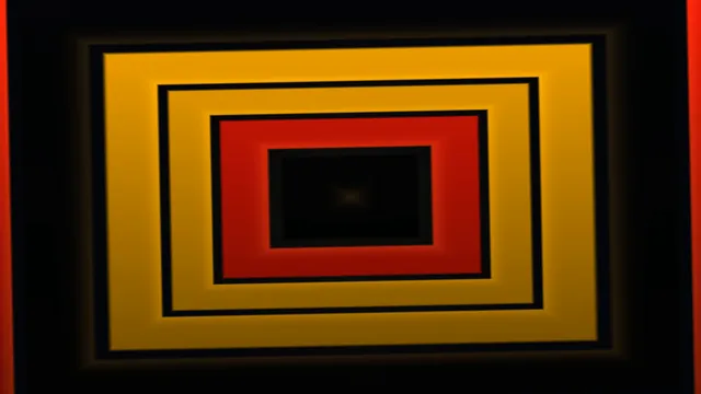 Black Red Gold Concentric Rectangles 4K Wallpaper