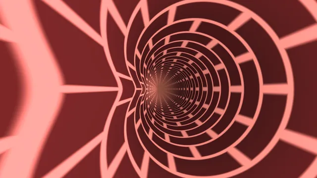 Pink Heart Grid Tunnel on Burgundy 4K Wallpaper