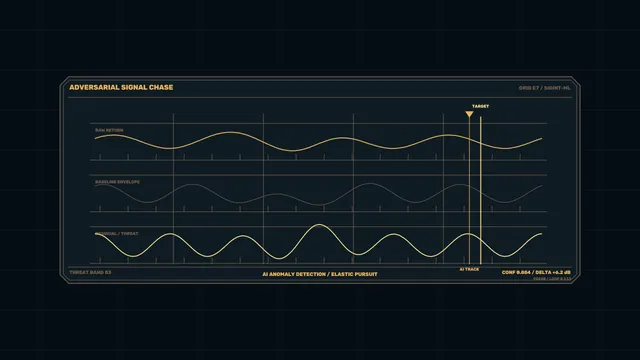 Amber Signal Waveform HUD 4K Wallpaper