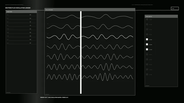 Neutron Flux Oscillation Monitoring HUD 4K Wallpaper