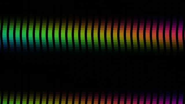 Pixelated Rainbow Spectrum Bars on Black 4K Wallpaper