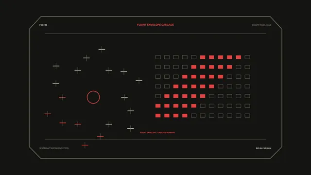 Science Fiction Flight Envelope HUD Telemetry Dashboard 4K Wallpaper