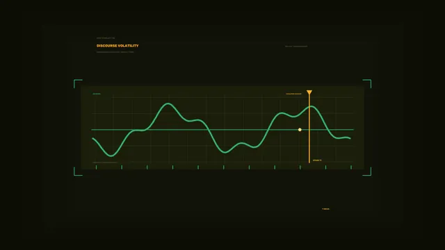 Civic Stability Discourse Volatility HUD Dashboard 4K Wallpaper