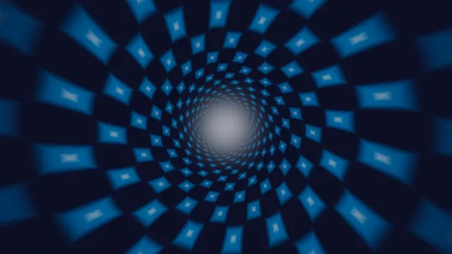 Blue Radial Scanner HUD Tunnel 4K Wallpaper
