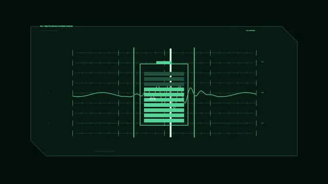 Green Charge Level Telemetry HUD Dashboard 4K Wallpaper