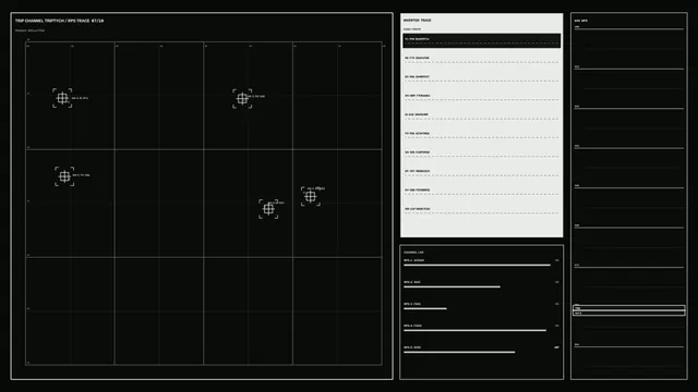 Monochrome Sci-Fi Tracking Telemetry HUD Dashboard 4K Wallpaper