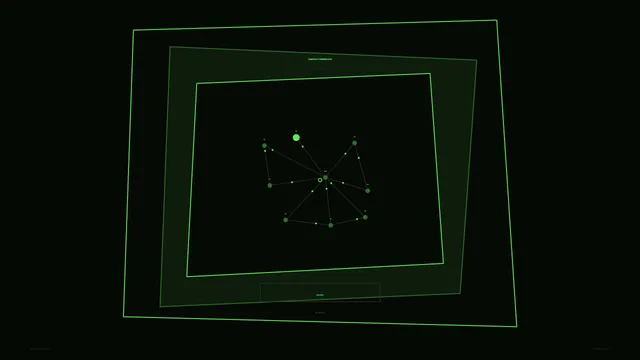 Green Contact Correlation Network HUD 4K Wallpaper