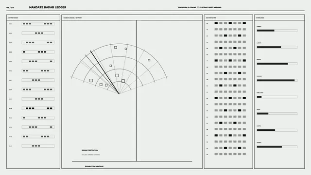 Monochrome Radar Ledger Sci-Fi HUD Dashboard