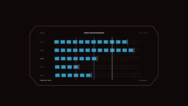 Fictional Spacecraft Thrust Vector Distributor HUD 4K Wallpaper