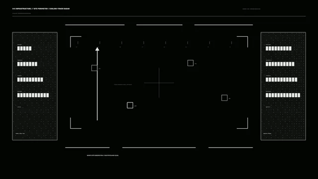 Nuclear Infrastructure Radar HUD 4K Wallpaper