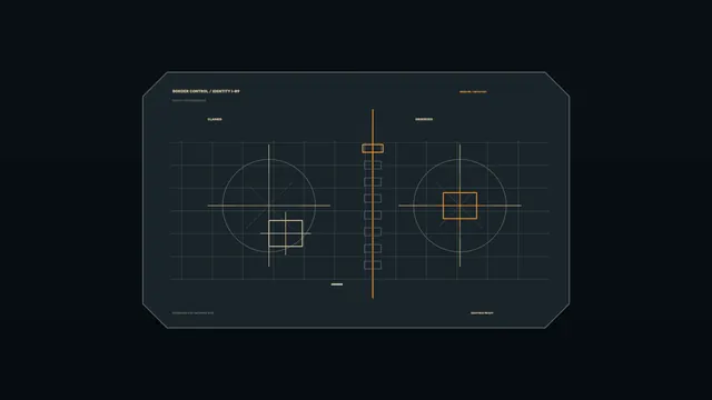 Sci-Fi Identity Screening HUD with Dual Scanner Panels – 4K Wallpaper