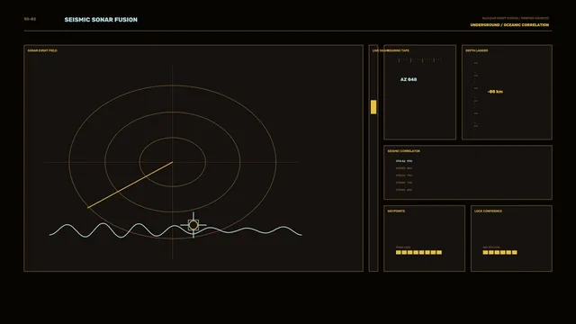 Seismic Sonar Fusion HUD | 4K Sci-Fi Wallpaper