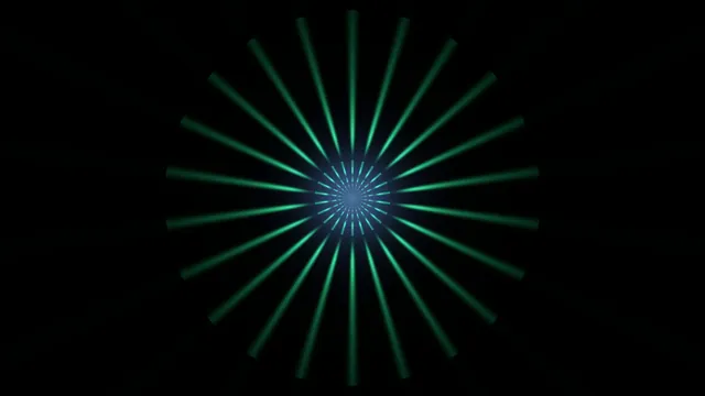 Glowing Green Radial Gateway on Black
