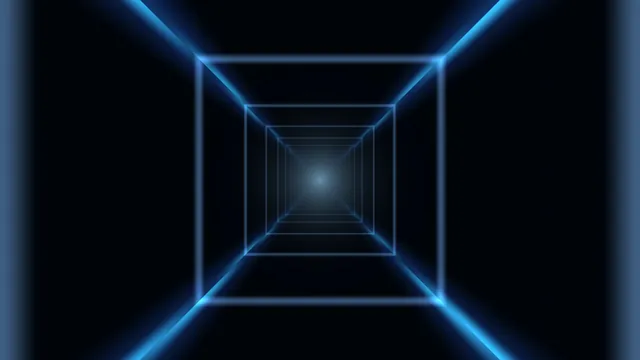 Electric Blue Sci-Fi HUD Tunnel Scanner 4K Wallpaper