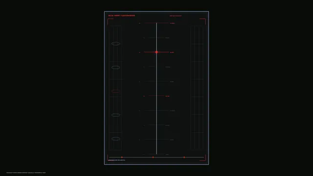 Sci-Fi Warning HUD with Central Targeting Reticle
