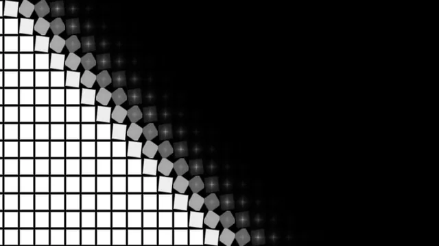 Monochrome Square Grid and Polygonal Sparkle Pattern