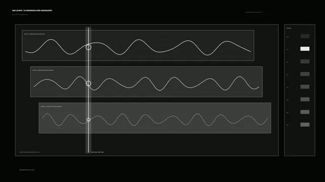 Monochrome Sci-Fi Telemetry HUD with Waveform Graphs 4K Wallpaper