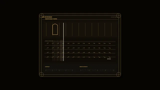 Amber Vector Radar HUD Dashboard 4K Sci-Fi Wallpaper