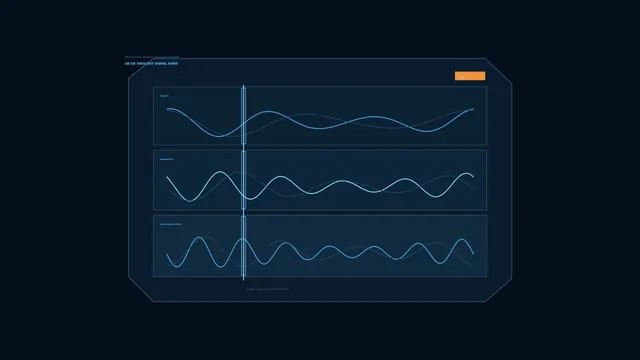 Futuristic Waveform Telemetry HUD 4K Wallpaper