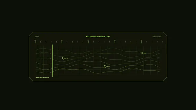 Futuristic Green Transit Telemetry HUD Grid 4K Wallpaper