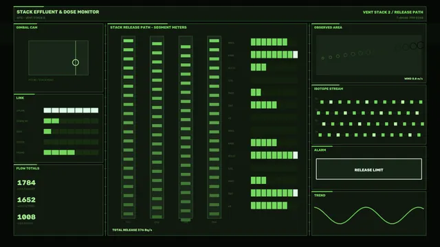 Industrial Effluent Monitoring HUD with Segment Meters